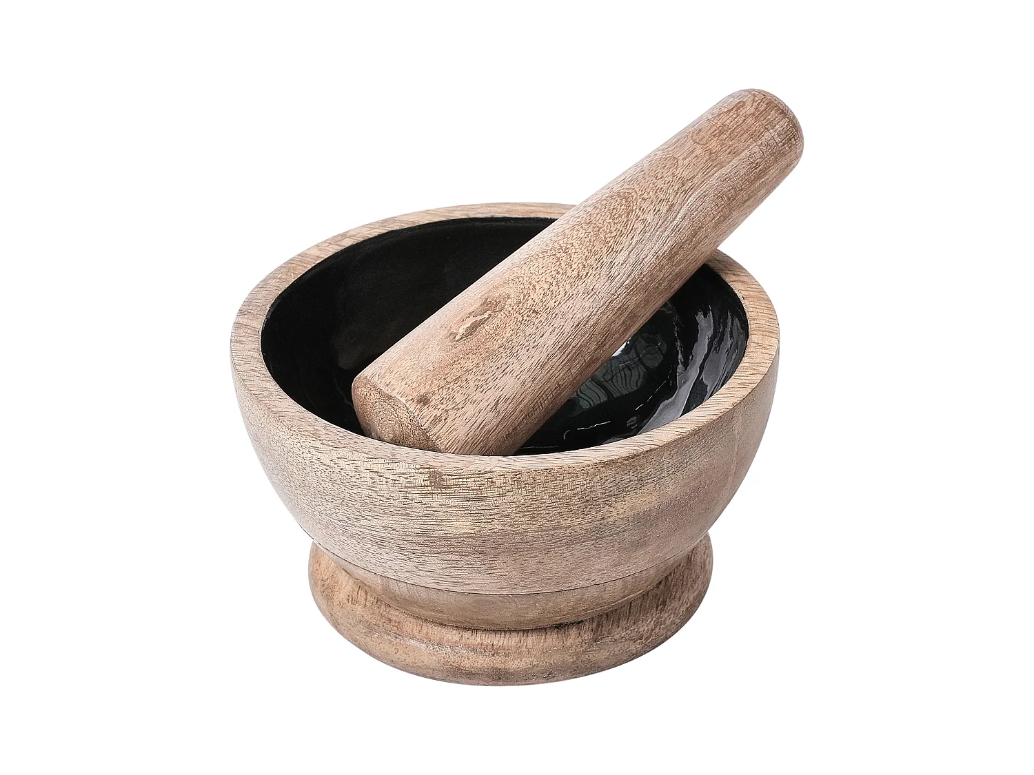 Mortier et pilon QENA Bois de manguier Marron/noir