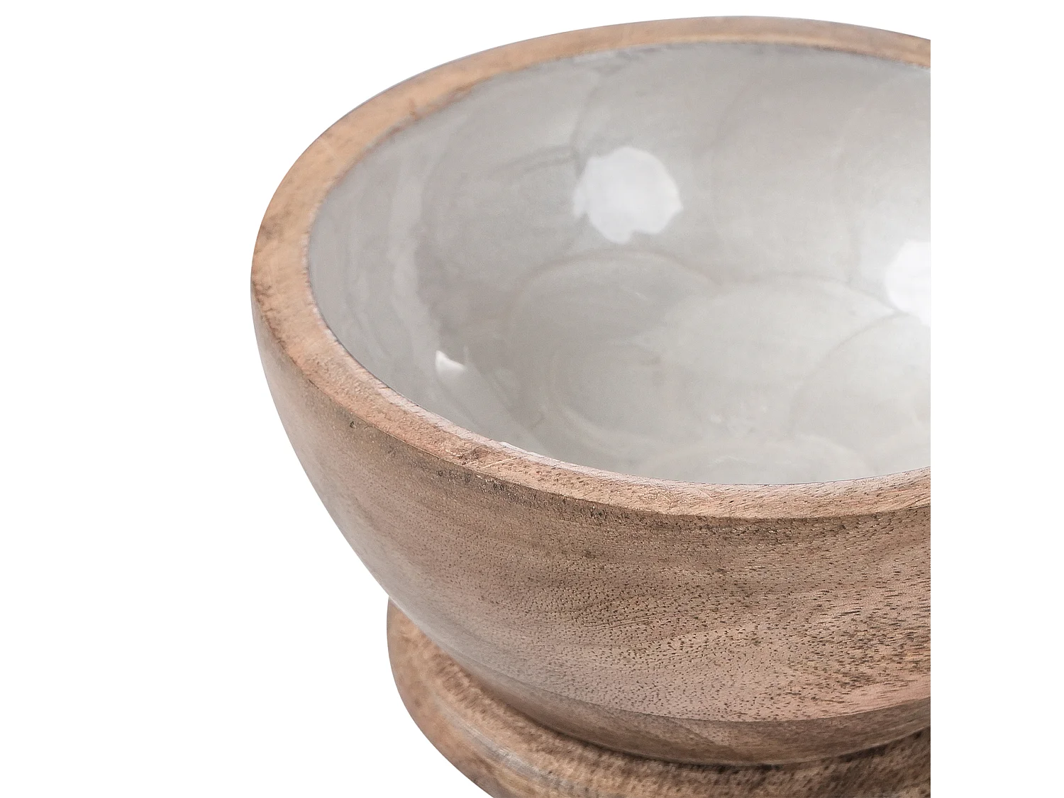 Mortier et pilon QENA Bois de manguier Marron/blanc