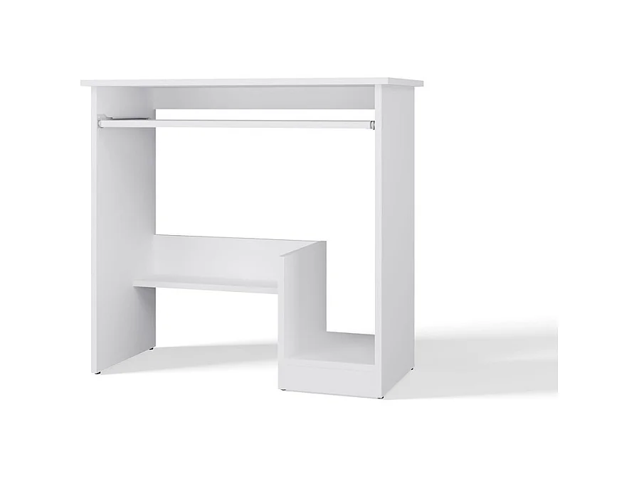 ROSA - Bureau avec tablette pour clavier – Blanc mat