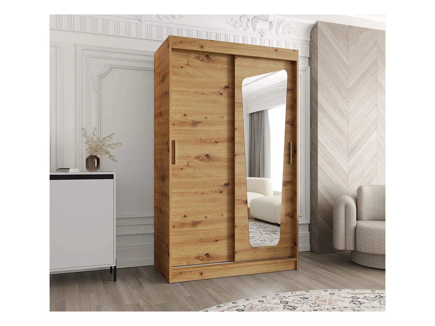 SCHWEBETÜRENSCHRANK MOKA 200/120/62 2-Türig (Artisan)