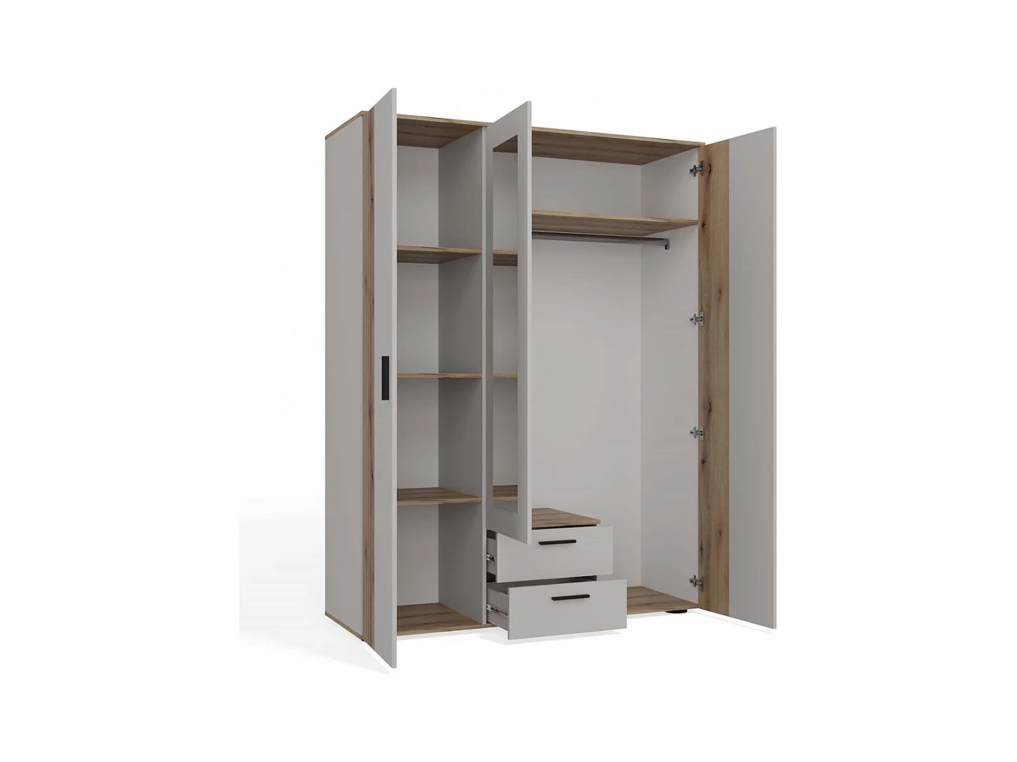 Szafa AVA 150 | Kaszmir | 150x55x200 | Szafa Lustro 2 Szuflady