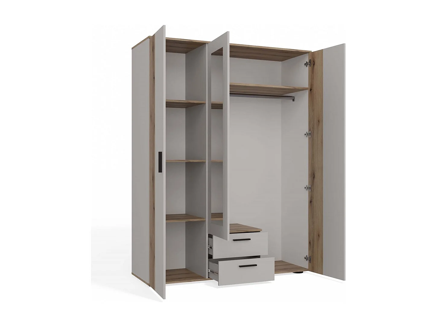 Szafa AVA 150 | Kaszmir | 150x55x200 | Szafa Lustro 2 Szuflady