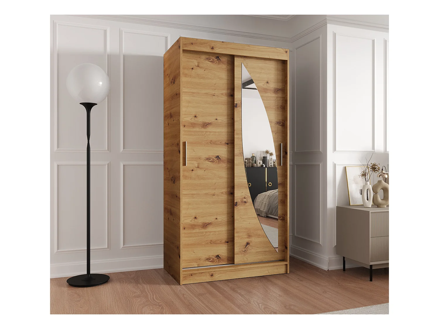 Armoire Milo À Portes Coulissantes 200/100/62 2 portes (Artisan)