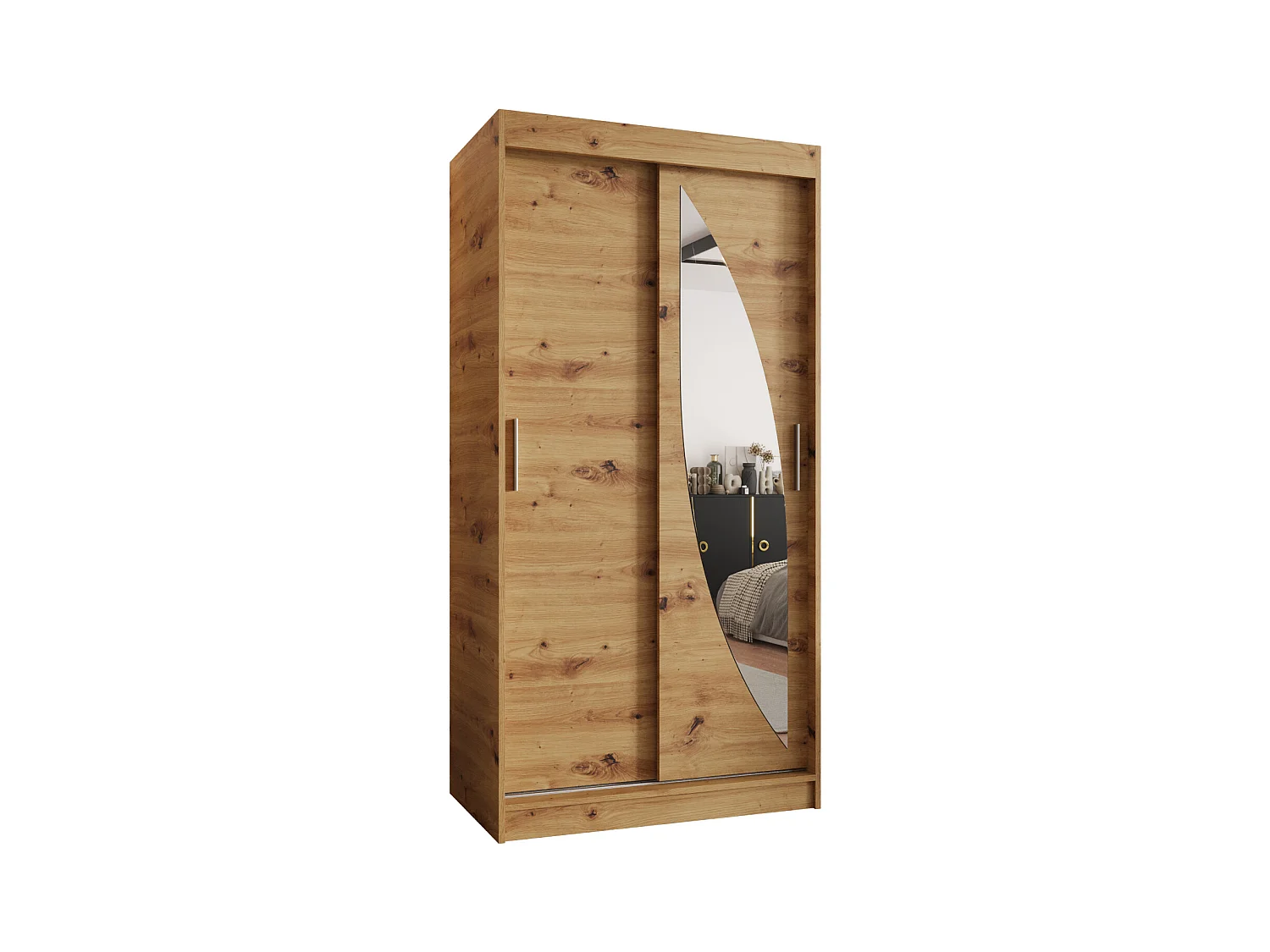 Armoire Milo À Portes Coulissantes 200/100/62 2 portes (Artisan)