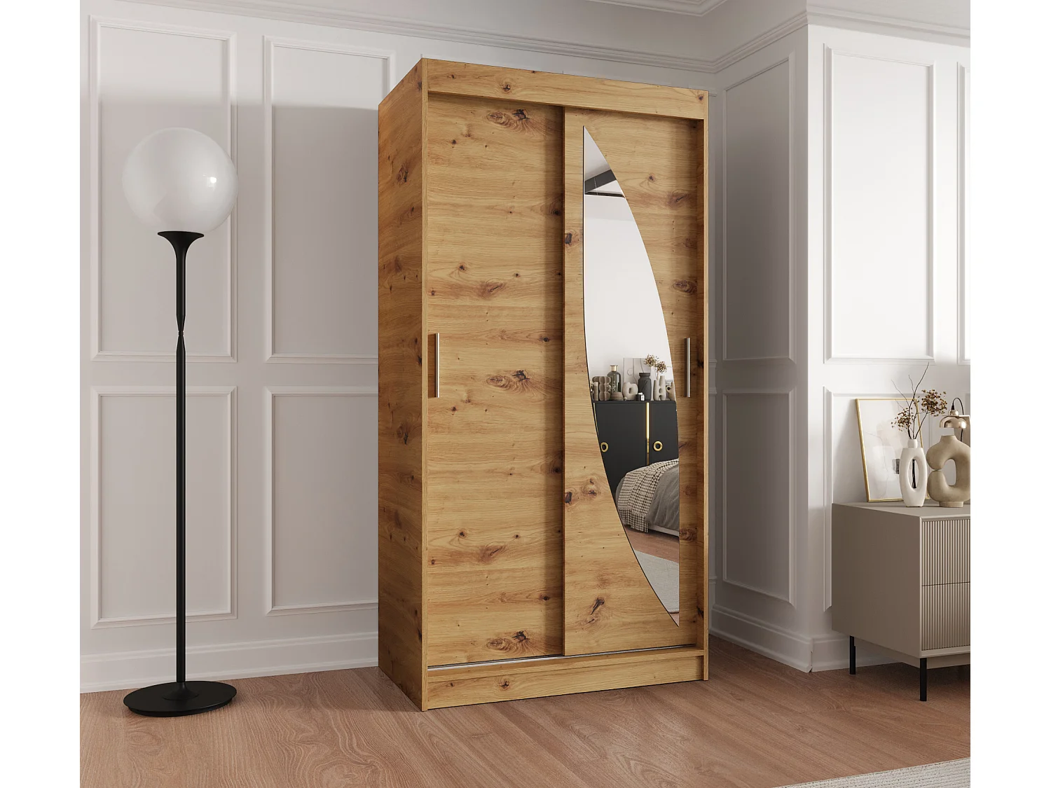 MILO kledingkast met schuifdeuren 200/100/62 2 deuren (artisan)