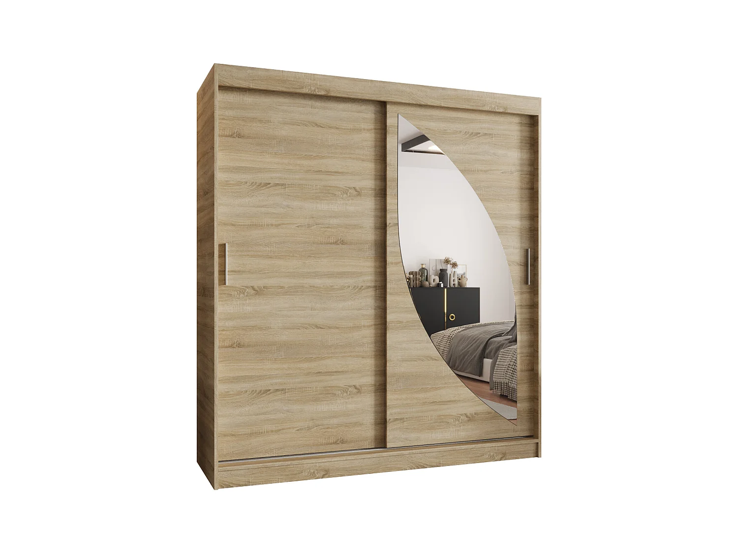 SCHWEBETÜRENSCHRANK MILO 200/180/62 2-Türig (Sonoma)