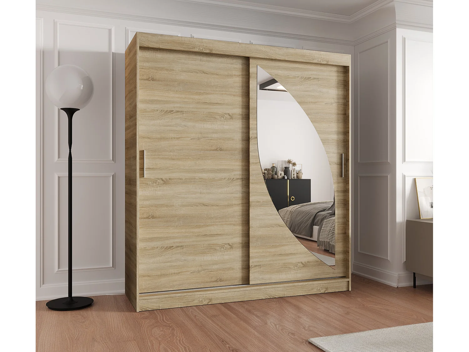 Armoire Milo À Portes Coulissantes 200/180/62 2 portes (Sonoma)