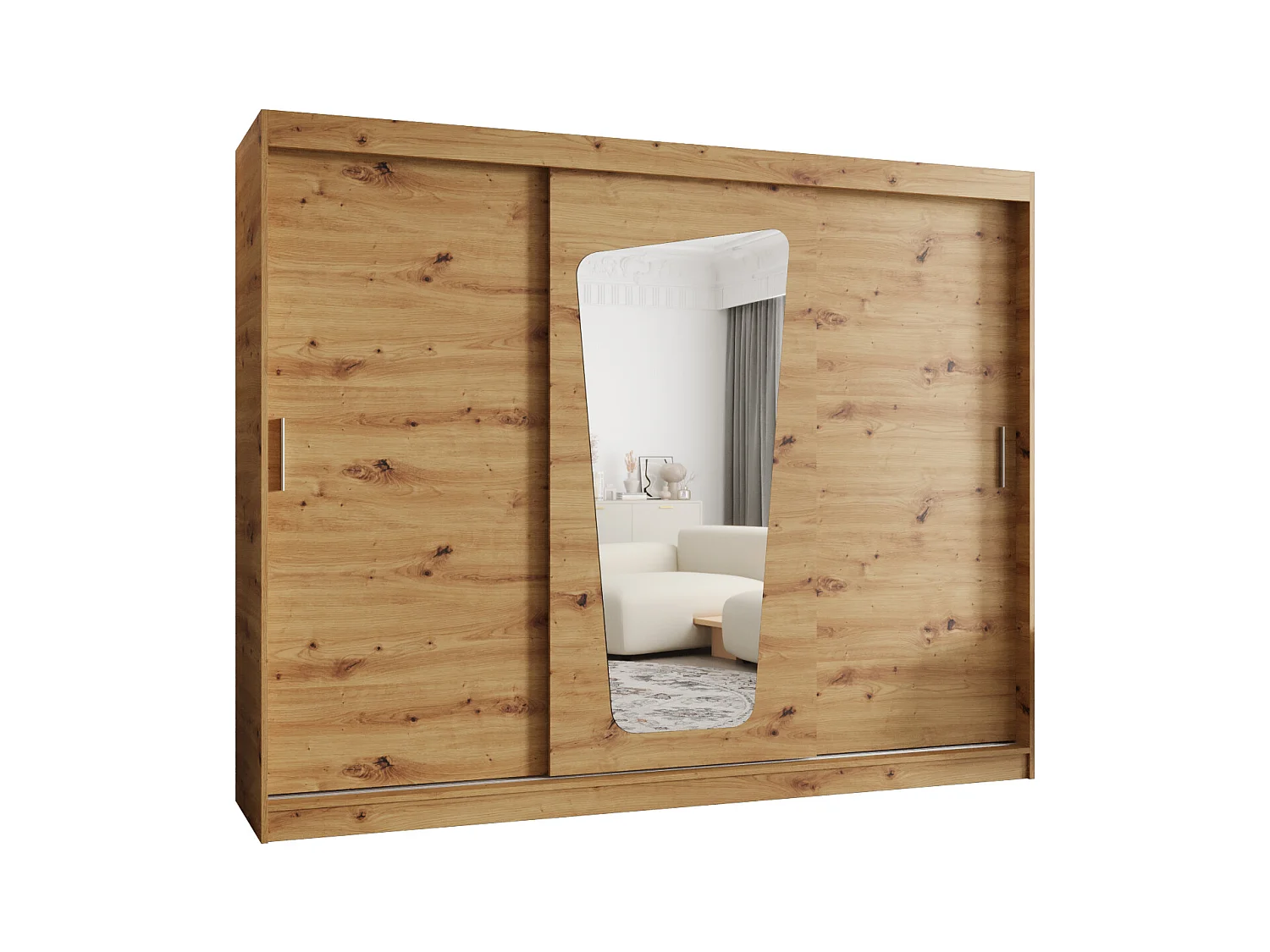 SCHWEBETÜRENSCHRANK MOKA 200/250/62 3-Türig (Artisan)