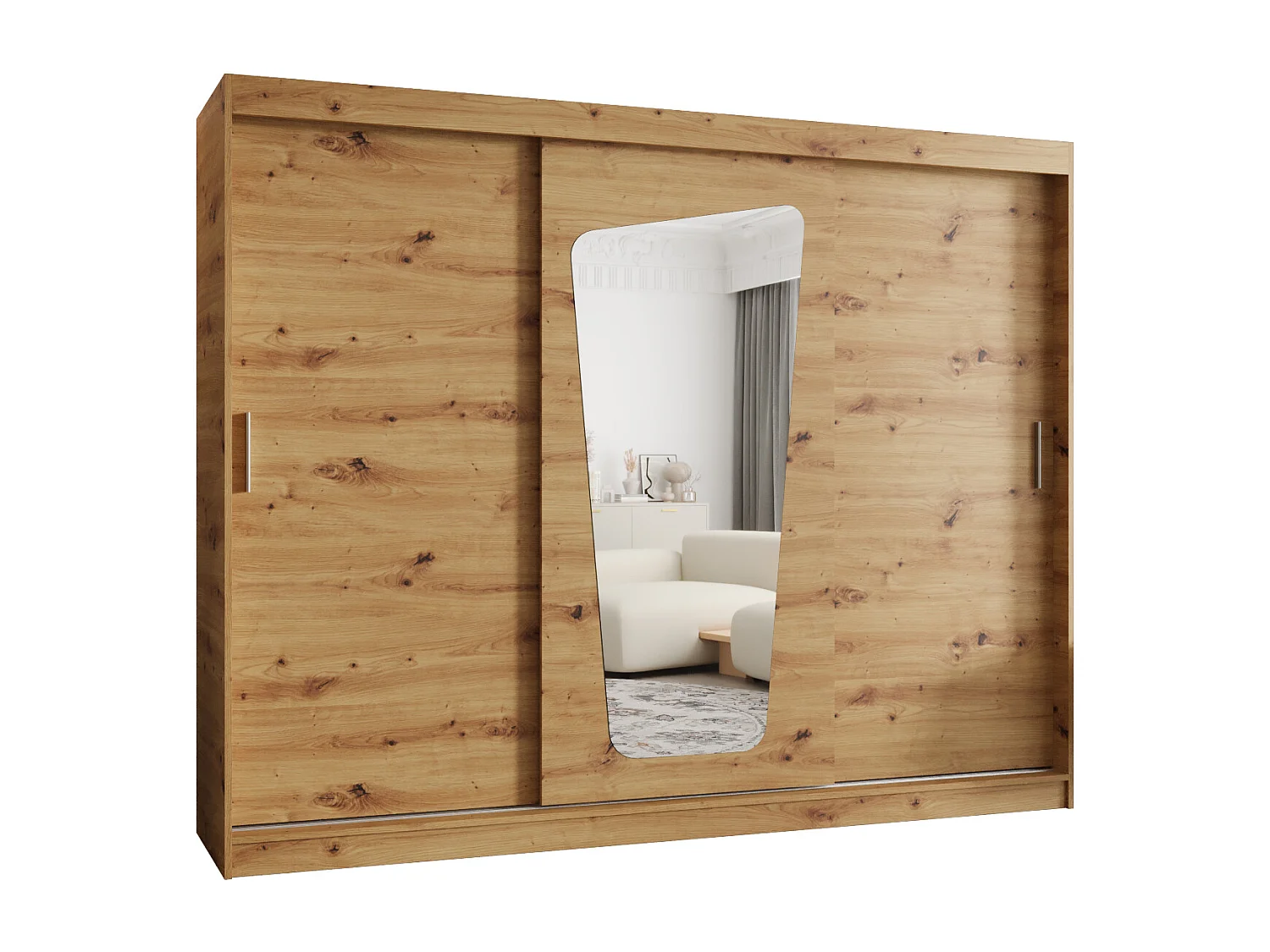 Armoire Moka À Portes Coulissantes 200/250/62 3 portes (Artisan)