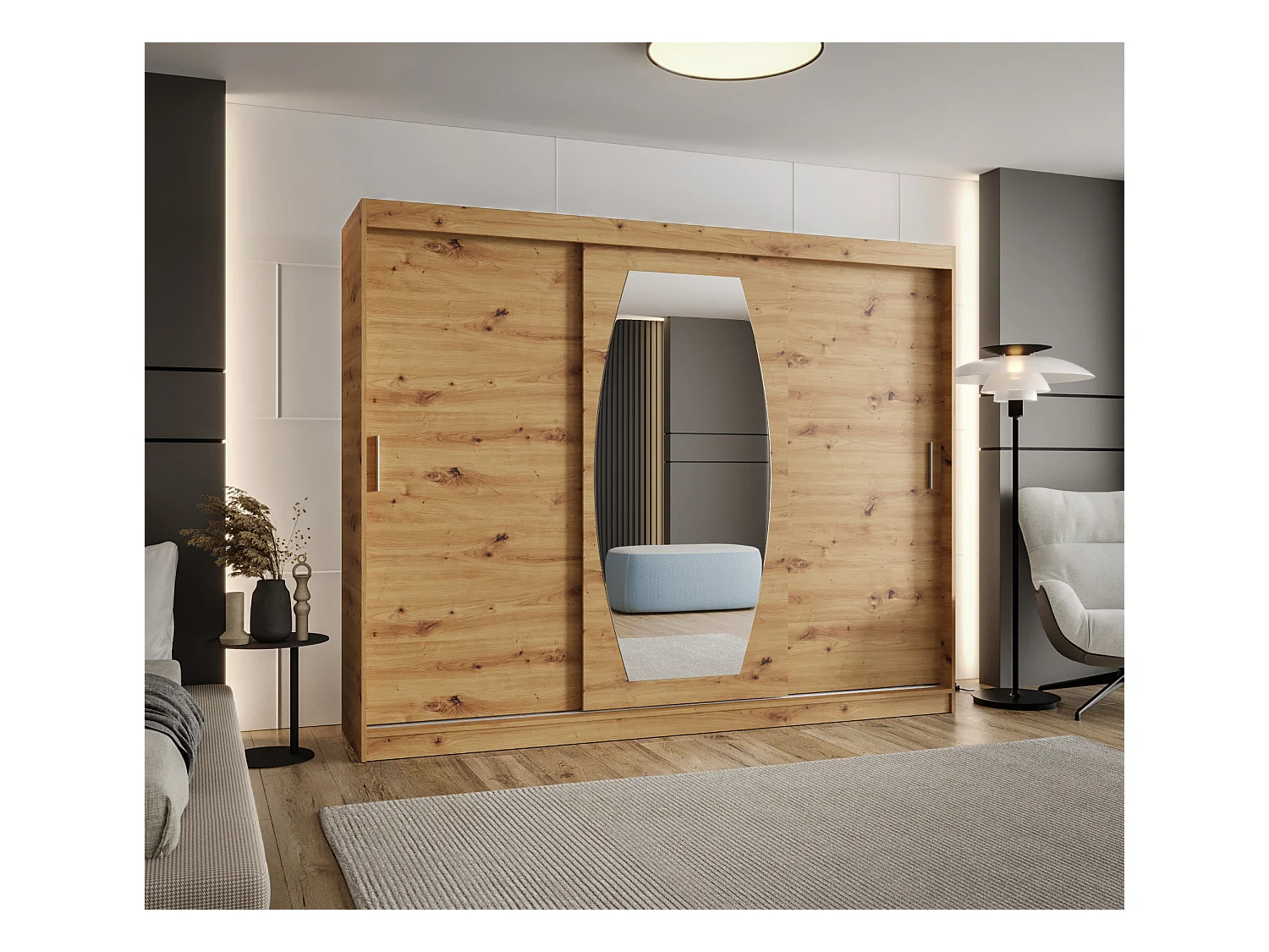 Armoire Rossa À Portes Coulissantes 200/250/62 3 portes (Artisan)