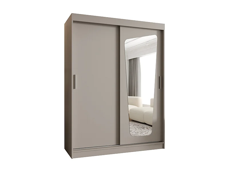 Armoire Moka À Portes Coulissantes 200/150/62 2 portes (Cachemire)