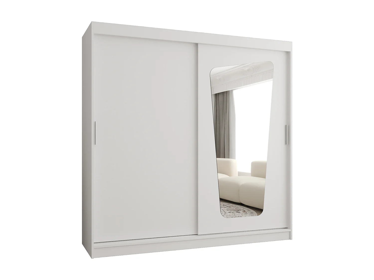 Armario MOKA de puertas correderas 200/200/62 2 puertas (blanco)