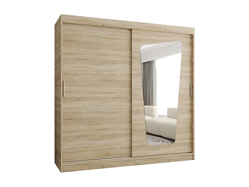 MOKA kledingkast met schuifdeuren 200/200/62 2 deuren (sonoma)