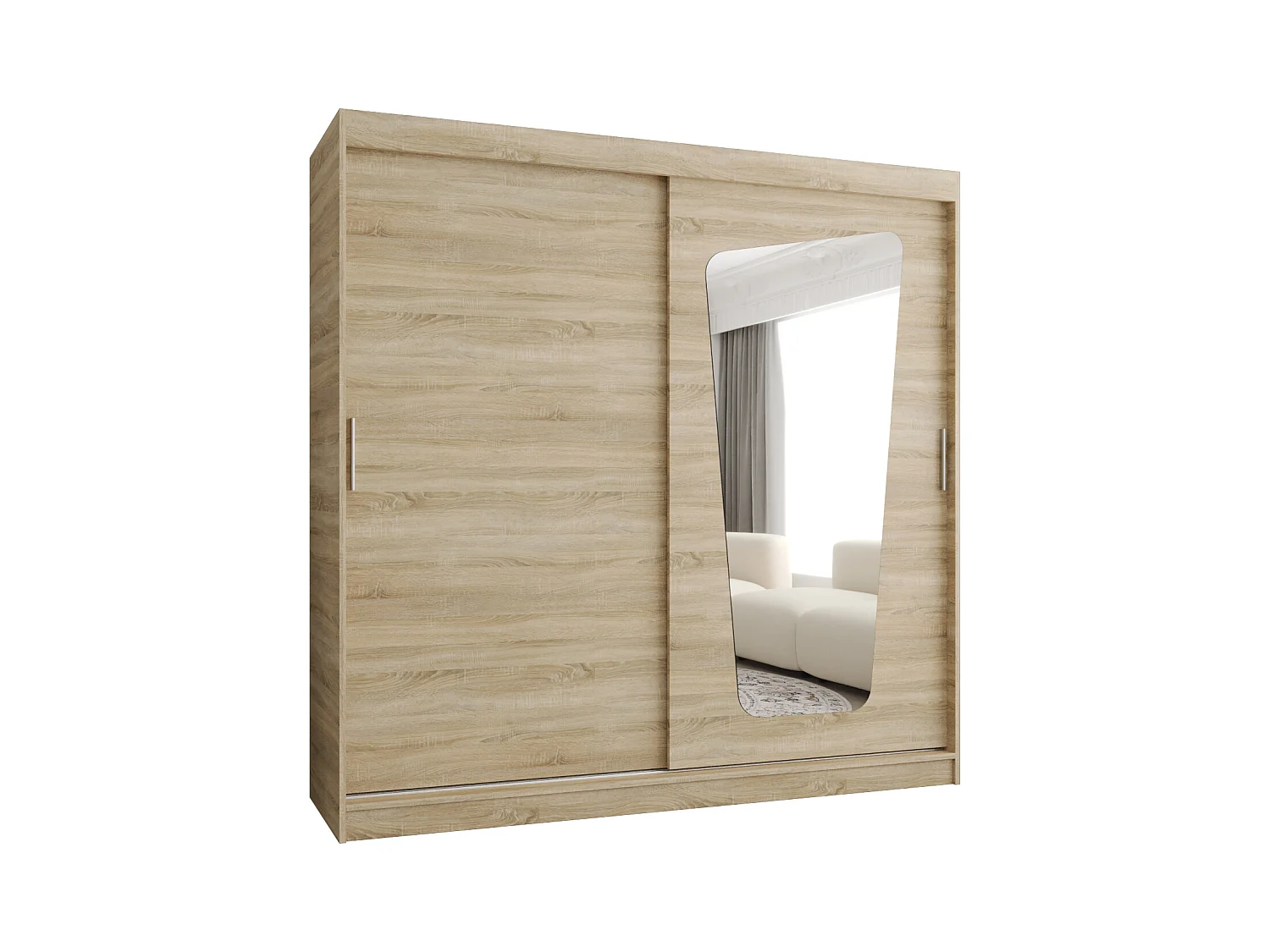 Armoire Moka À Portes Coulissantes 200/200/62 2 portes (Sonoma)