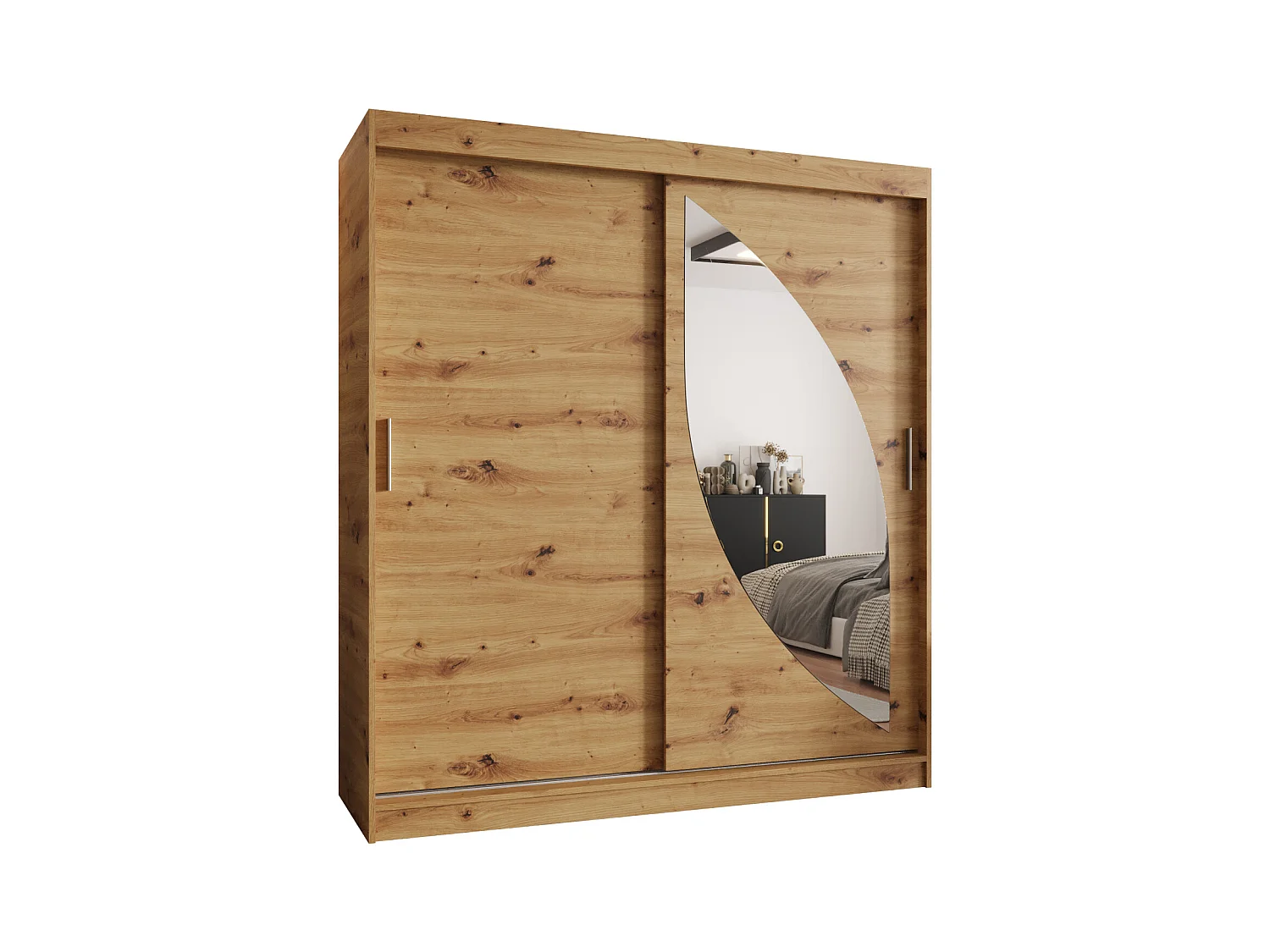 Armoire Milo À Portes Coulissantes 200/180/62 2 portes (Artisan)