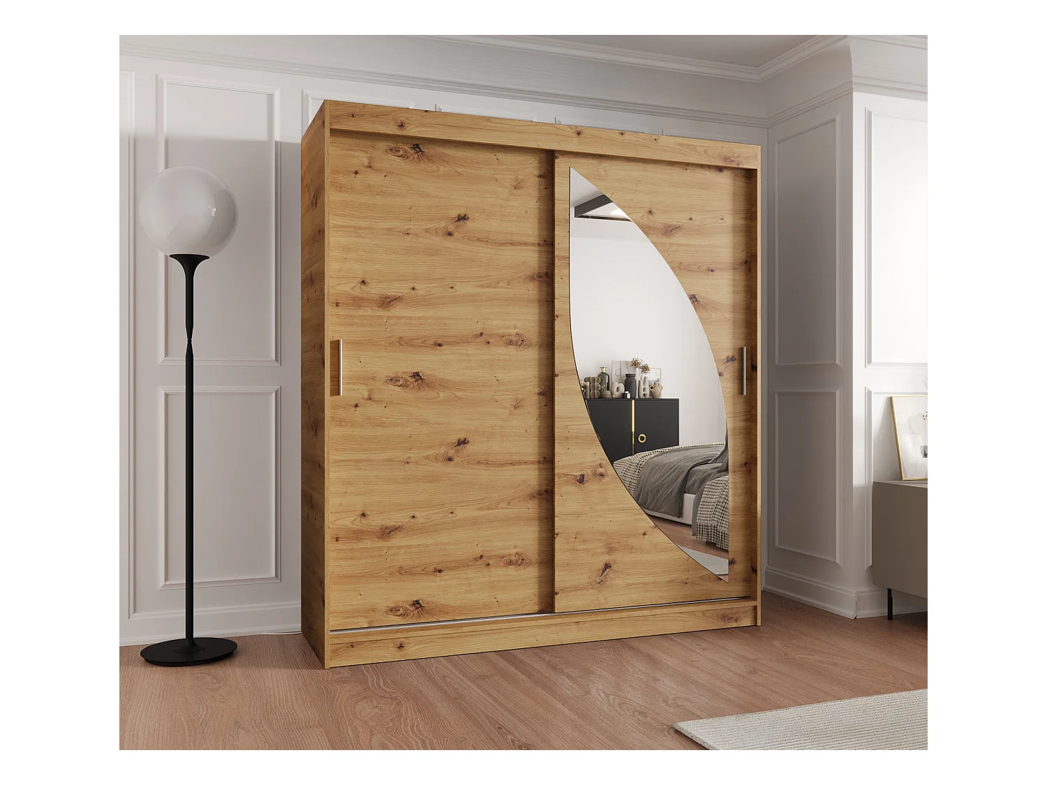 Armoire Milo À Portes Coulissantes 200/180/62 2 portes (Artisan)