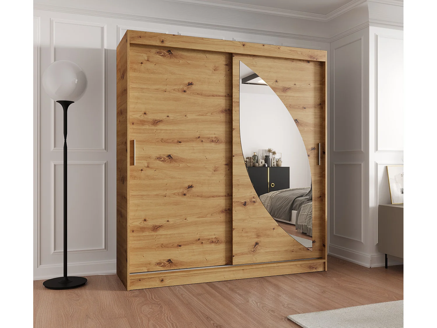 Armoire Milo À Portes Coulissantes 200/180/62 2 portes (Artisan)