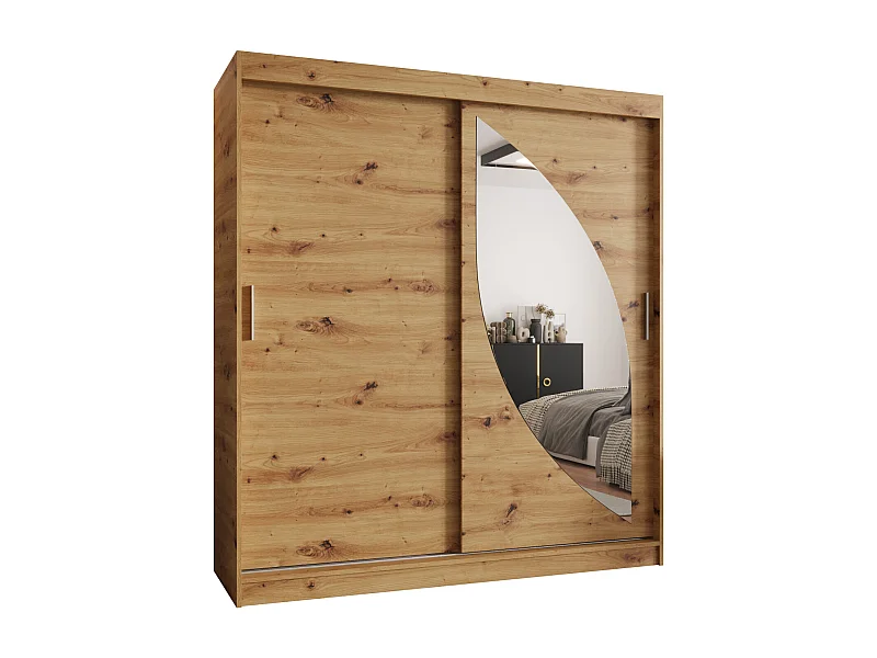 Armoire Milo À Portes Coulissantes 200/180/62 2 portes (Artisan)