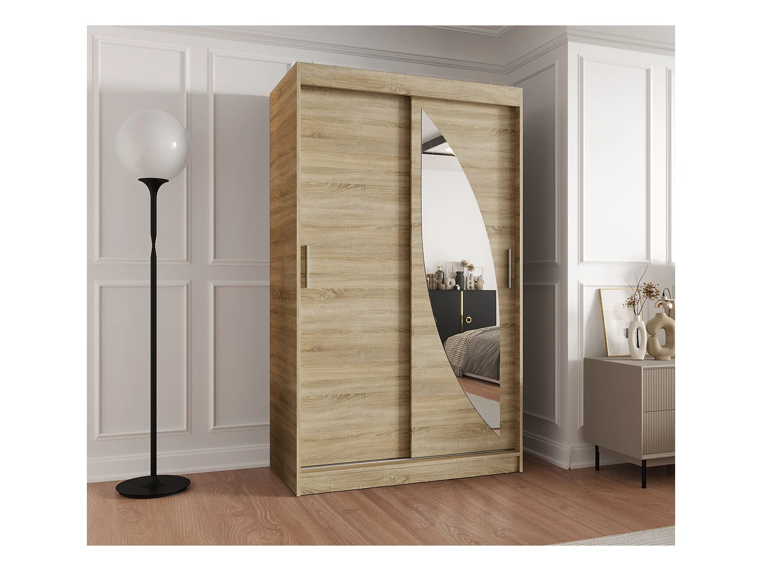 Armoire Milo À Portes Coulissantes 200/120/62 2 portes (Sonoma)