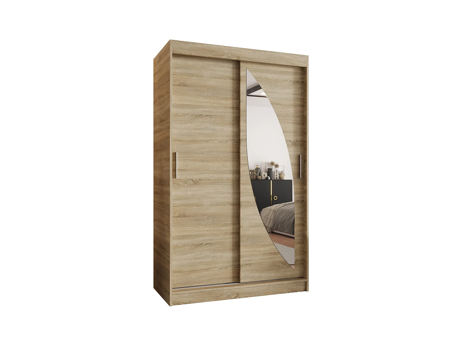 Armoire Milo À Portes Coulissantes 200/120/62 2 portes (Sonoma)