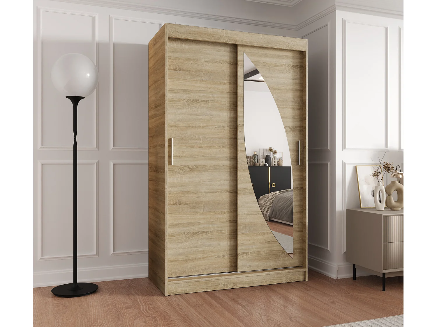 Armoire Milo À Portes Coulissantes 200/120/62 2 portes (Sonoma)