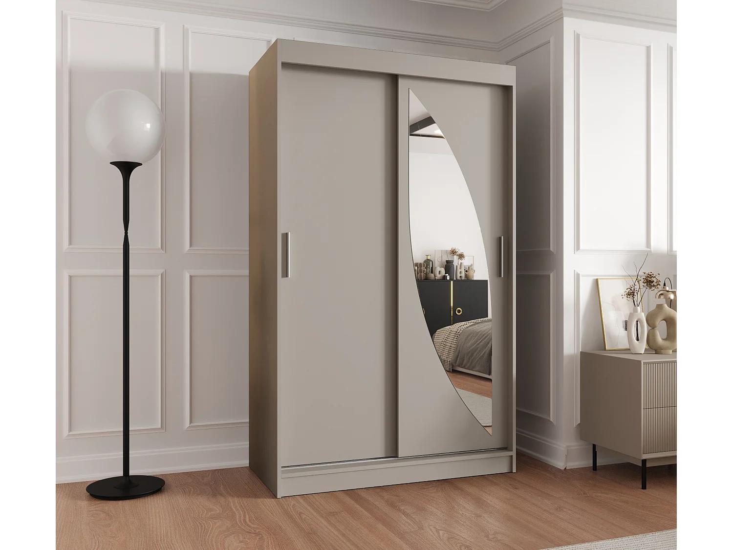 Armadio MILO ad ante scorrevoli 200/120/62 2 porte (cachemire)