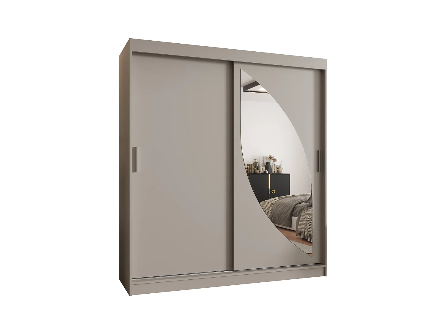 MILO kledingkast met schuifdeuren 200/180/62 2 deuren (kasjmier)