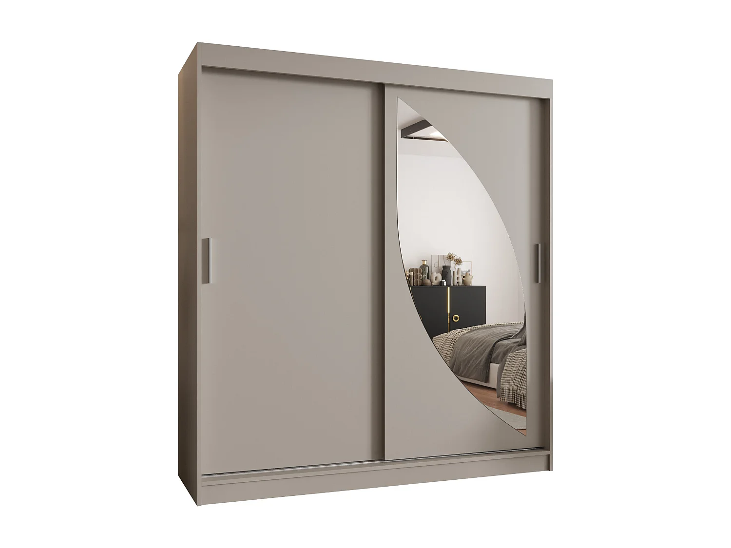 Armoire Milo À Portes Coulissantes 200/180/62 2 portes (Cachemire)