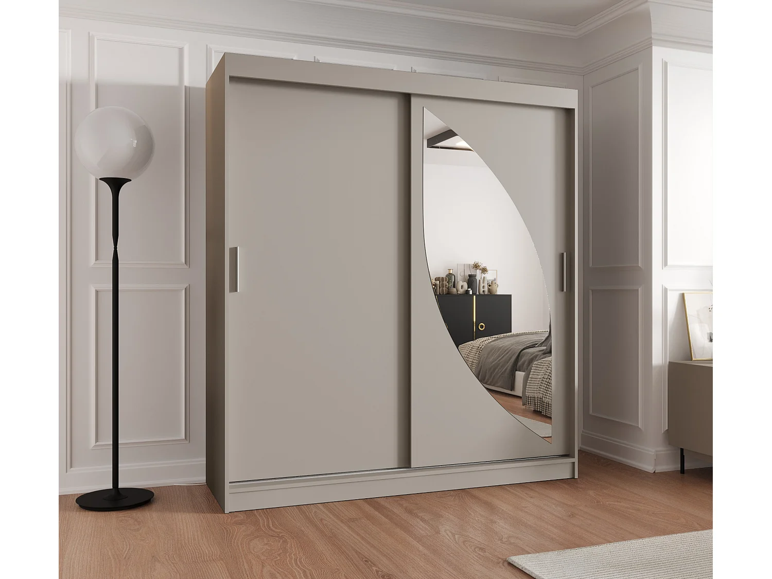 Armoire Milo À Portes Coulissantes 200/180/62 2 portes (Cachemire)