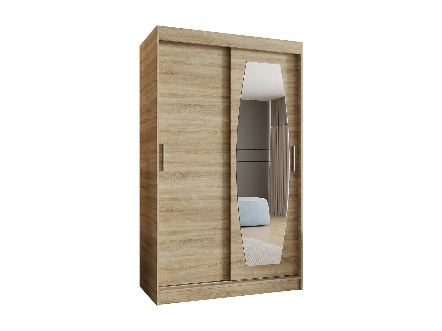 ROSSA kledingkast met schuifdeuren 200/120/62 2 deuren (sonoma)