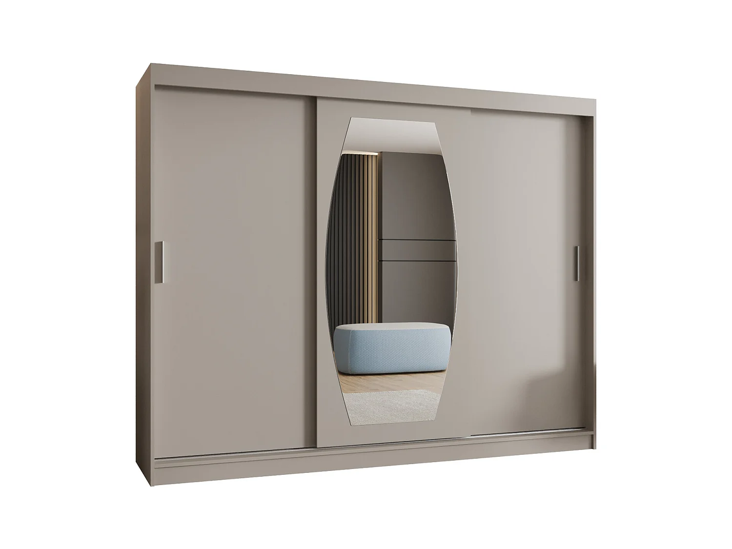 Armoire Rossa À Portes Coulissantes 200/250/62 3 portes (Cachemire)