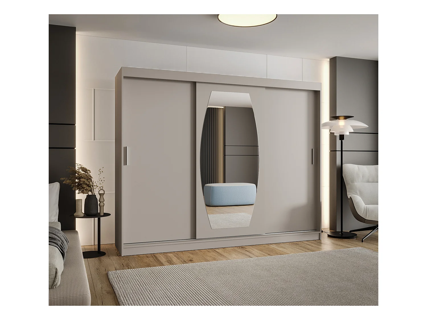 Armoire Rossa À Portes Coulissantes 200/250/62 3 portes (Cachemire)