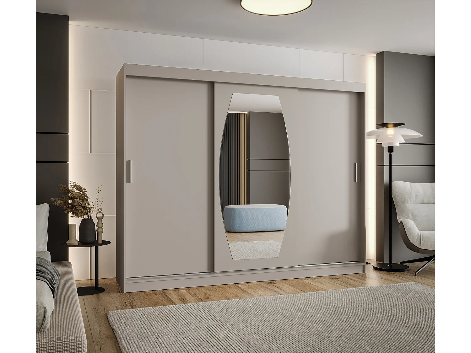 Armario ROSSA de puertas correderas 200/250/62 3 puertas (cachemira)