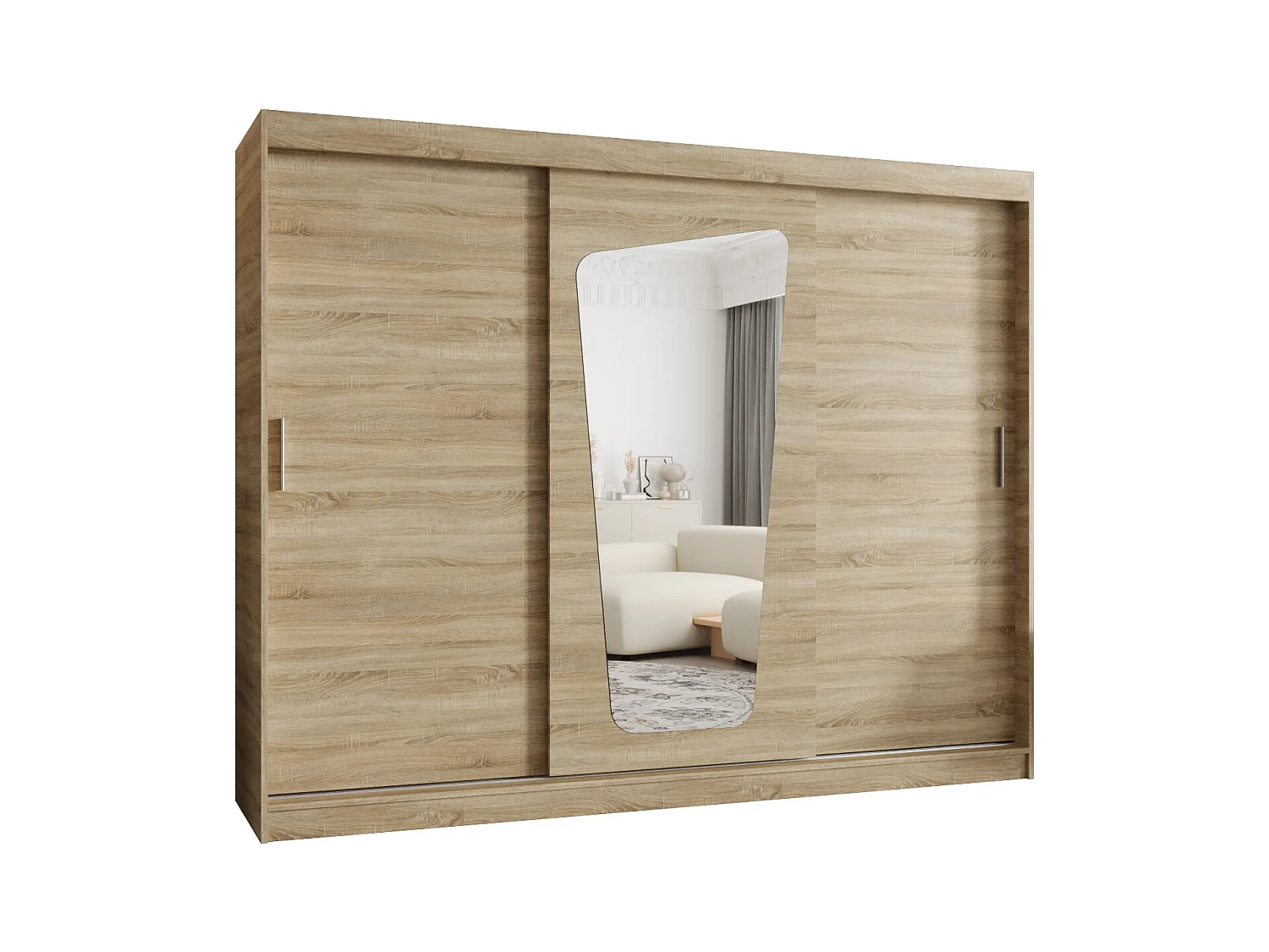 SCHWEBETÜRENSCHRANK MOKA 200/250/62 3-Türig (Sonoma)