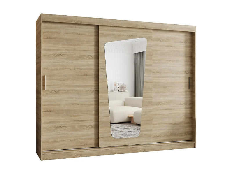 Armoire Moka À Portes Coulissantes 200/250/62 3 portes (Sonoma)