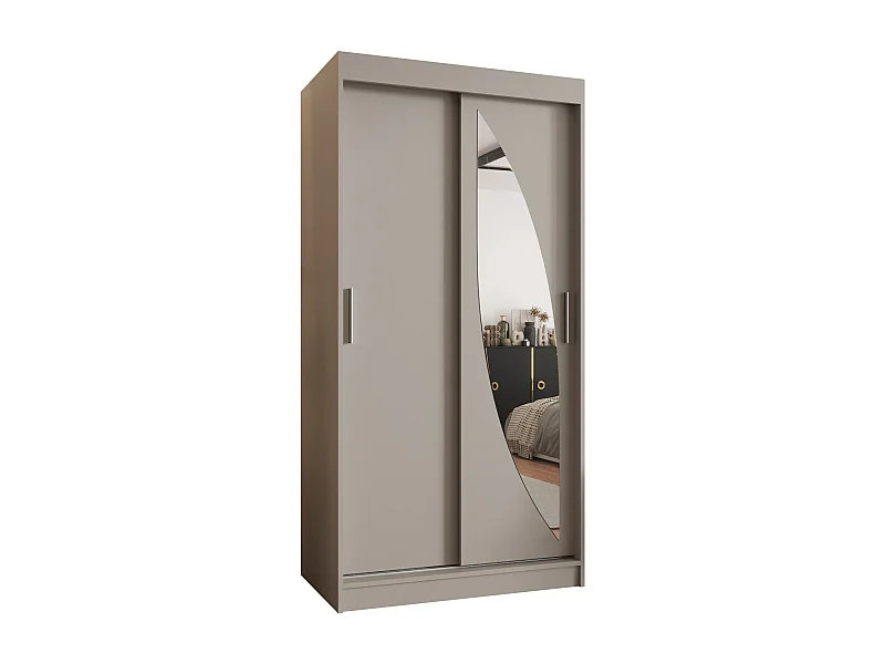 SCHWEBETÜRENSCHRANK MILO 200/100/62 2-Türig (Kaschmir)