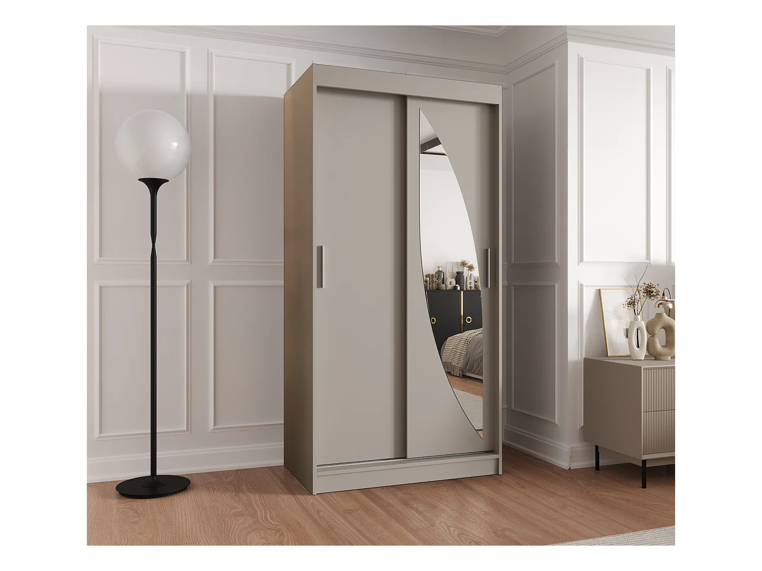 Armoire Milo À Portes Coulissantes 200/100/62 2 portes (Cachemire)