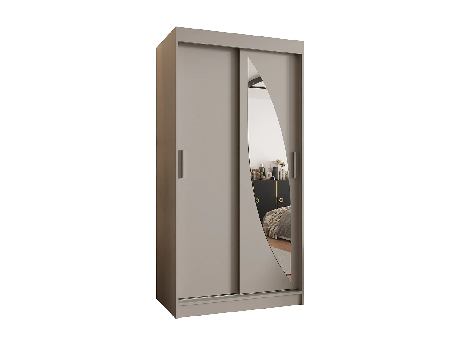 Armoire Milo À Portes Coulissantes 200/100/62 2 portes (Cachemire)