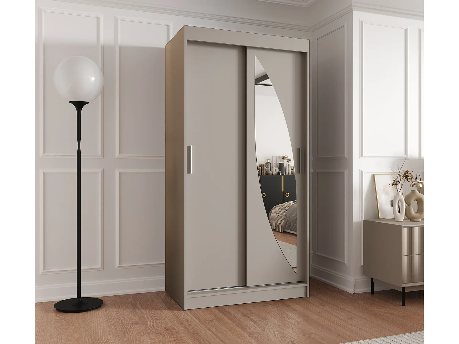 Armoire Milo À Portes Coulissantes 200/100/62 2 portes (Cachemire)