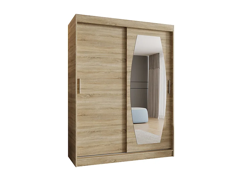 SCHWEBETÜRENSCHRANK ROSSA 200/150/62 2-Türig (Sonoma)