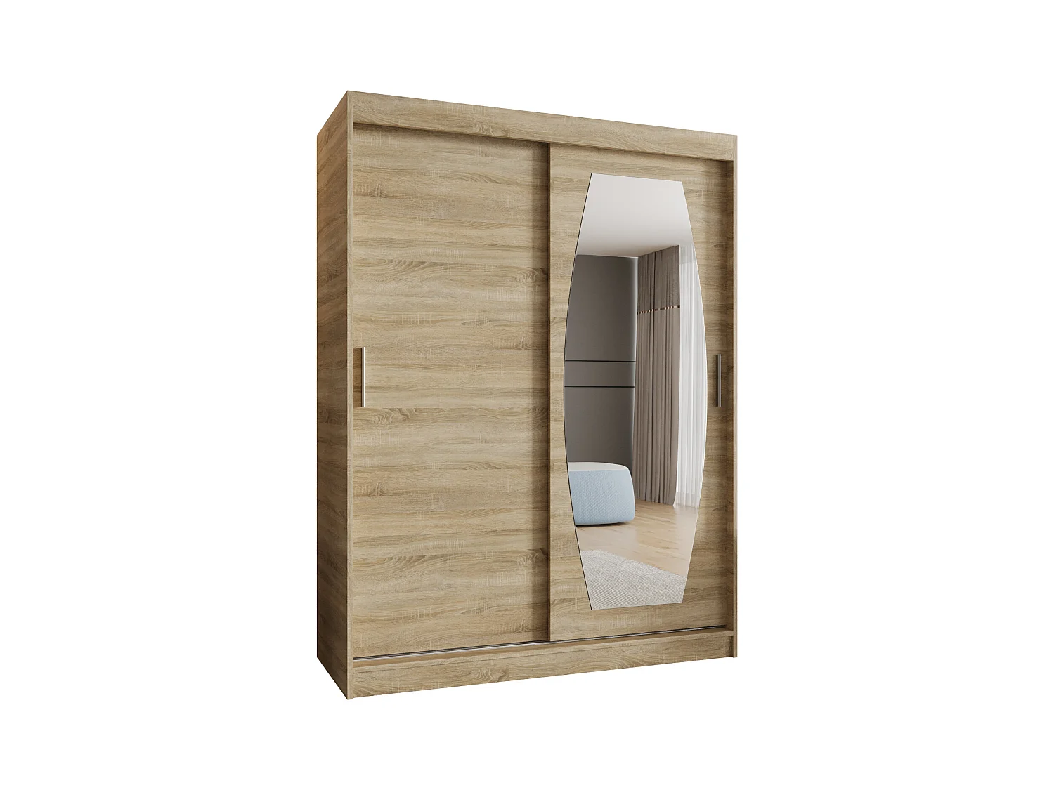 Armadio ROSSA ad ante scorrevoli 200/150/62 2 porte (sonoma)