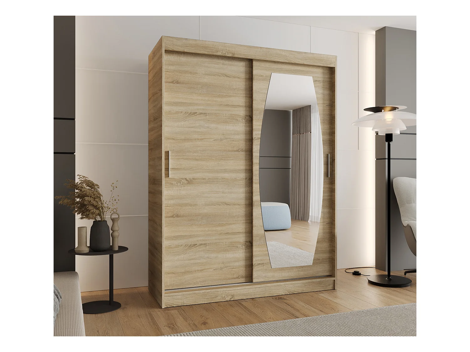 Armadio ROSSA ad ante scorrevoli 200/150/62 2 porte (sonoma)