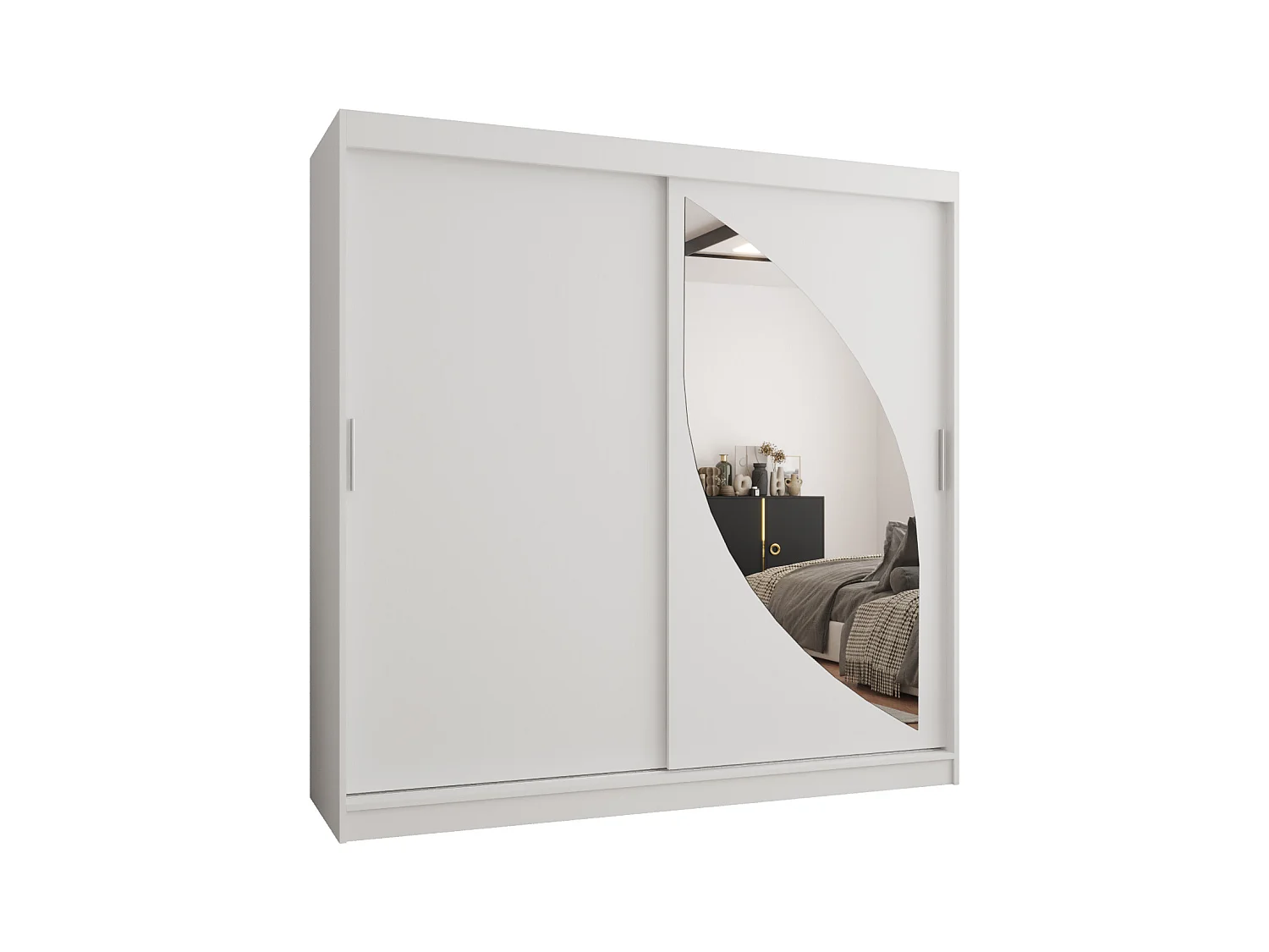 Armoire Milo À Portes Coulissantes 200/200/62 2 portes (Blanc)