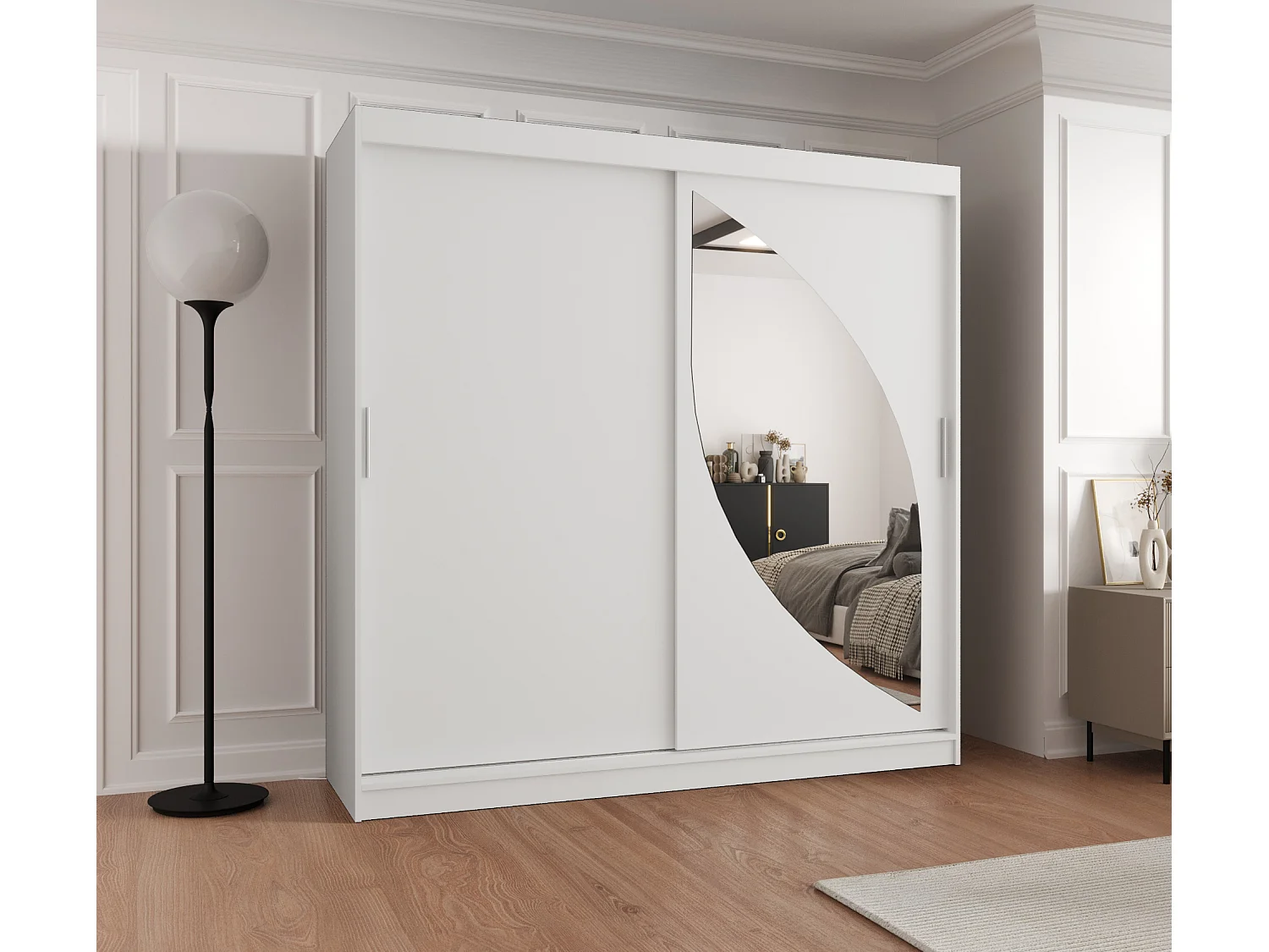 Armadio MILO ad ante scorrevoli 200/200/62 2 porte (bianco)