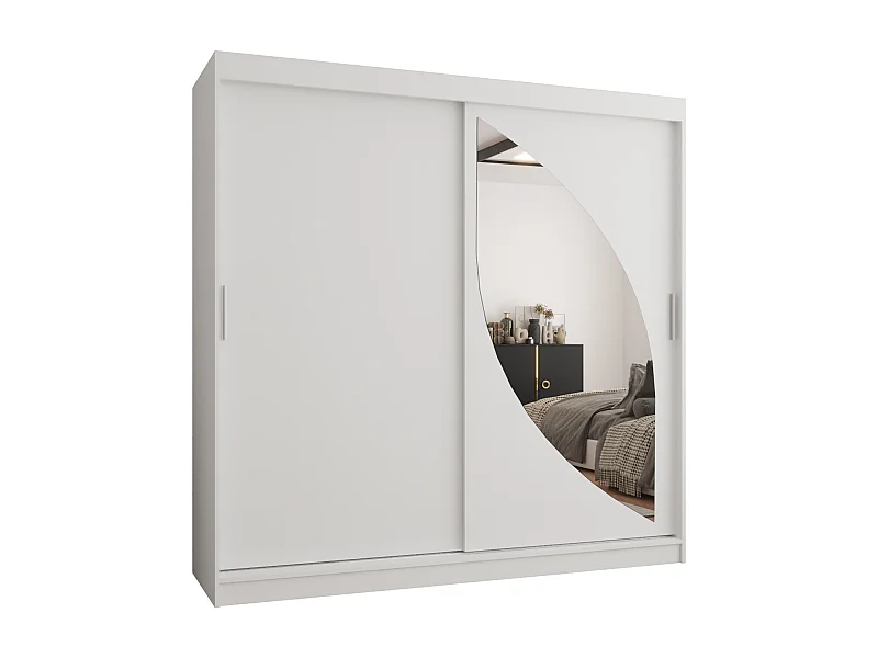 Armadio MILO ad ante scorrevoli 200/200/62 2 porte (bianco)