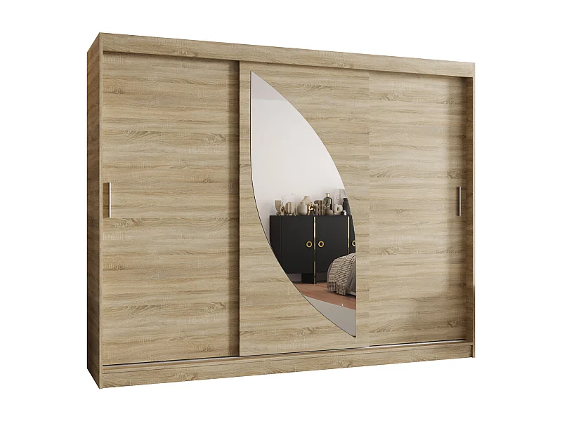Armoire Milo À Portes Coulissantes 200/250/62 3 portes (Sonoma)