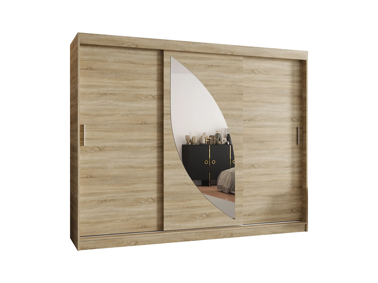 Armoire Milo À Portes Coulissantes 200/250/62 3 portes (Sonoma)