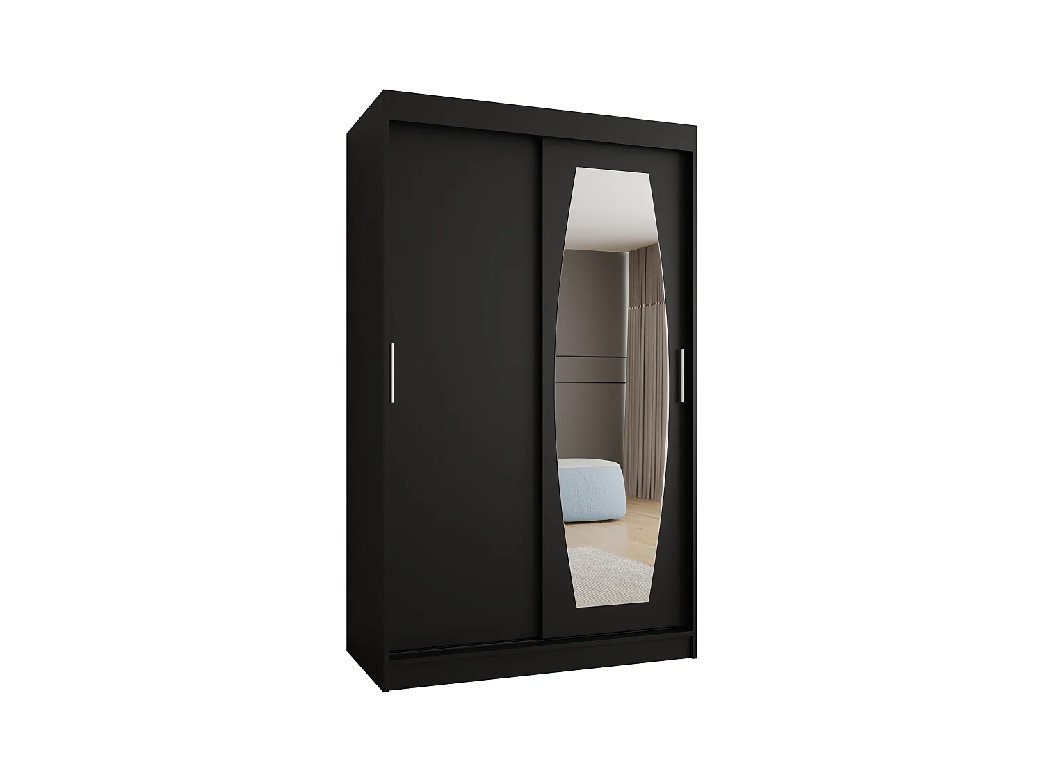 Armoire Rossa À Portes Coulissantes 200/120/62 2 portes (Noir)