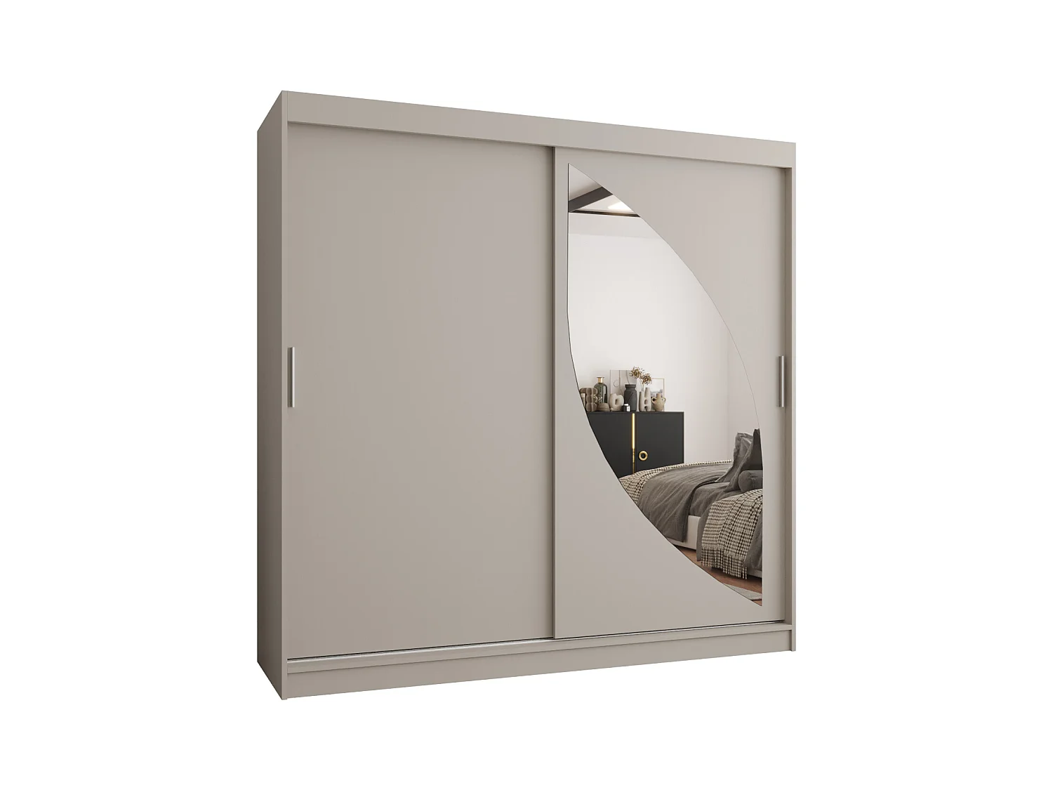 SCHWEBETÜRENSCHRANK MILO 200/200/62 2-Türig (Kaschmir)