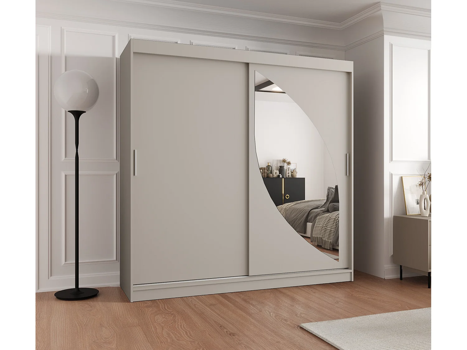 Armoire Milo À Portes Coulissantes 200/200/62 2 portes (Cachemire)